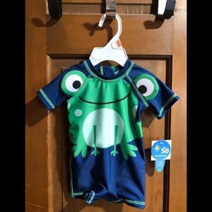 1 piece Infant Boys Wave Zone Swim suit - Frog